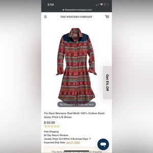 Tin Haul Western Dress / Duster